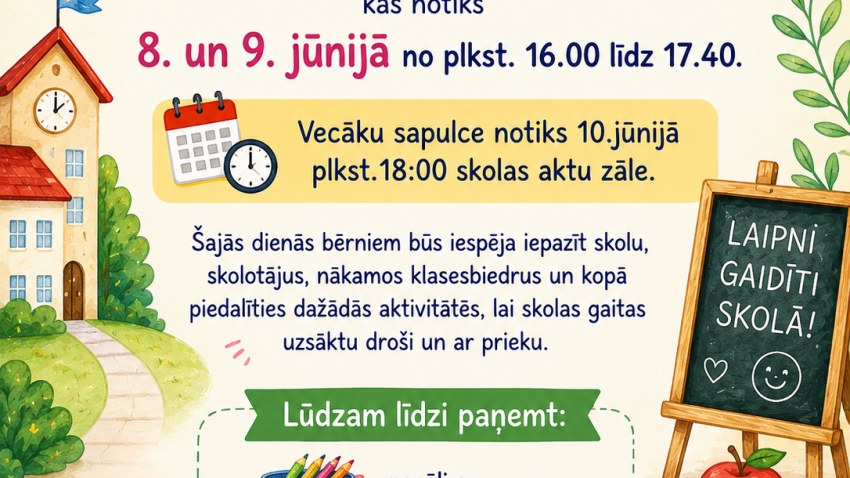 Topošo pirmklasnieku vecākiem!